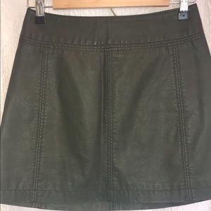 Free People Modern Femme Faux-Leather Mini Skirt